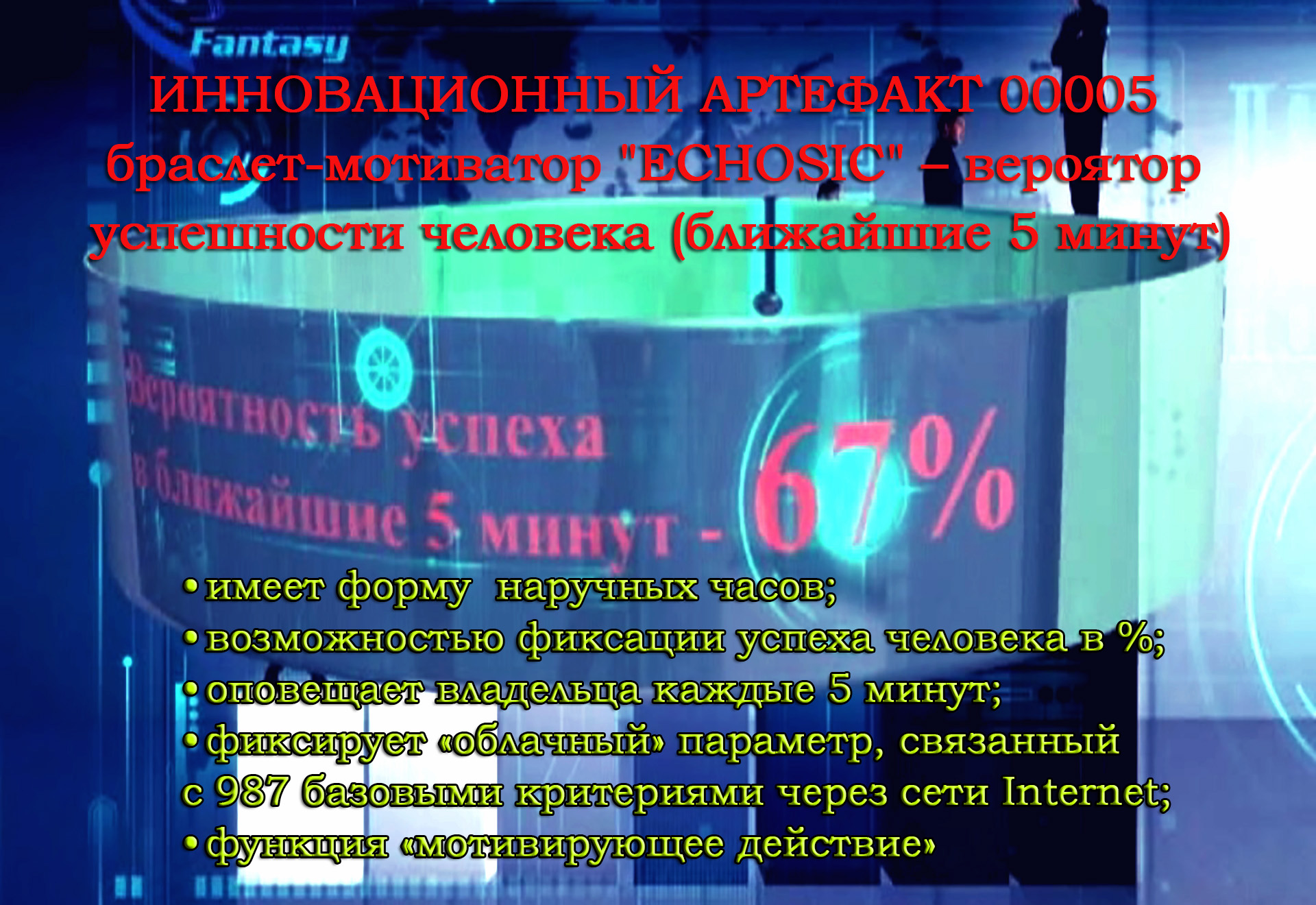 вероятор (мотиватор) успеха человека «ECHOSIC»